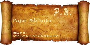 Pajor Mónika névjegykártya