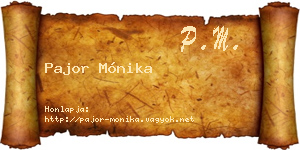 Pajor Mónika névjegykártya